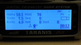 Axys' LUA CleanFlight Telemetry Script running on Taranis