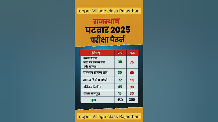rajasthan patwari exam pattern 2025 || rajasthan patwari exam pattern || rajasthan patwari syllabus
