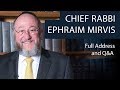 Chief Rabbi Ephraim Mirvis | Full Address and Q&A | Oxford Union