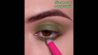 Olive Green Eye Makeup Tutorial