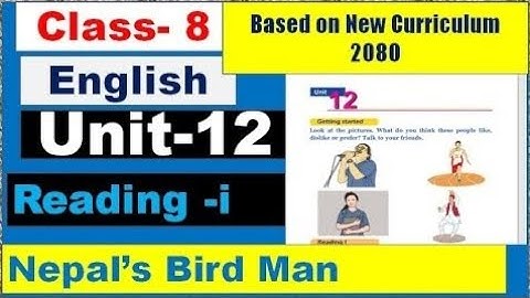 Class 8 English Book Unit 12  Reading I Nepal