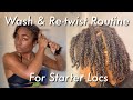 Wash Day and Re-twist on Thick Starter Locs