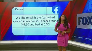 Blair's social second answers (what time do you prefer to eat dinner)