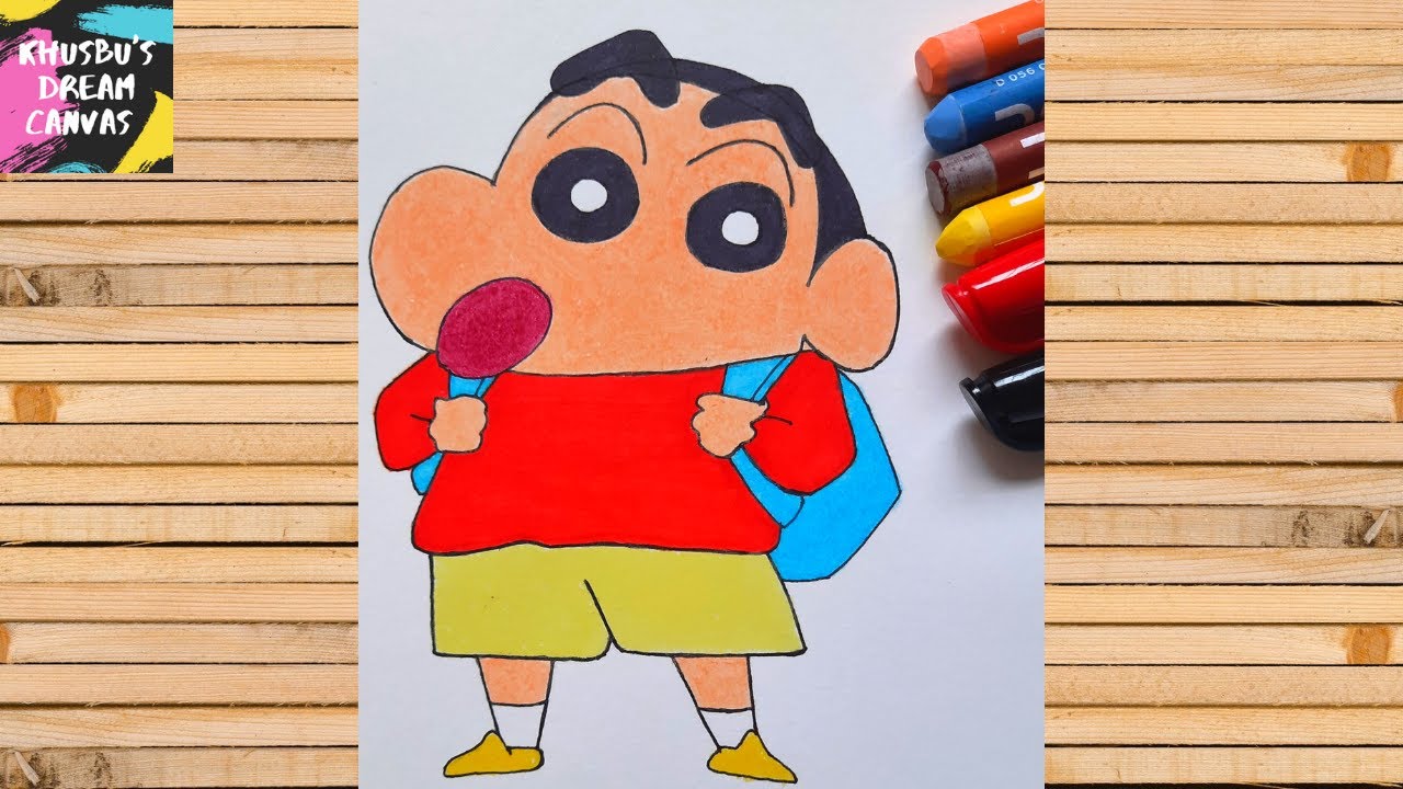 How to draw Shinchan easily || Shinchan drawing - step by step