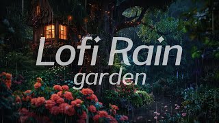 Garden Treehouse in Rainy Night   Lofi HipHop  Lofi Rain [Beats To Relax / Piano]