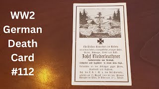 WW2 German Death Card #112
