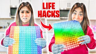 We Tested RANDOM TikTok Life Hacks! *HUGE ICE POP-IT*