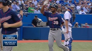 MIN@TOR: Santana, Dozier lead off game with homers