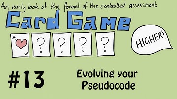 13 Evolving your Pseudocode