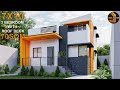 SMALL HOUSE DESIGN IDEA - 3 BEDROOM TWO-STOREY WITH ROOF DECK (70 SQM.)