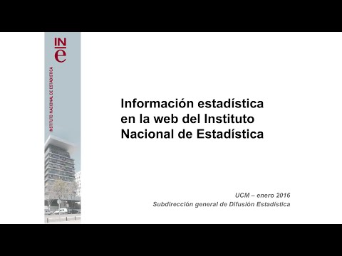 Cómo acceder a la información en la website del INE: Estructura y contenido de la Web del INE