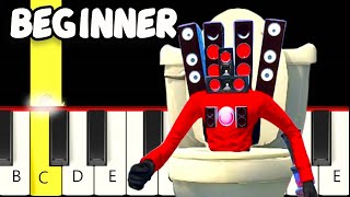 Skibidi Toilet Speakerman - Fast and Slow (Easy) Piano Tutorial - Beginner