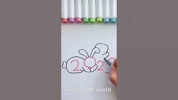 draw a rabbit family from 2023 #satisfying #creativeart #easydrawing #cutedrawing