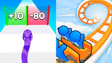 Snake Run Race vs Runner Coaster Satisfying ASMR  Gameplay (Android,ios) (New Update)