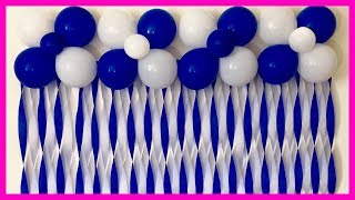 Very Easy Birthday Decoration | Very Easy Balloon Decoration At Home  Party Decorations.