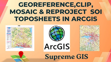 Georeferenced, Clip, Mosaic & Reproject SOI Toposheet in ArcGIS II Clip II Mosaic II Reproject