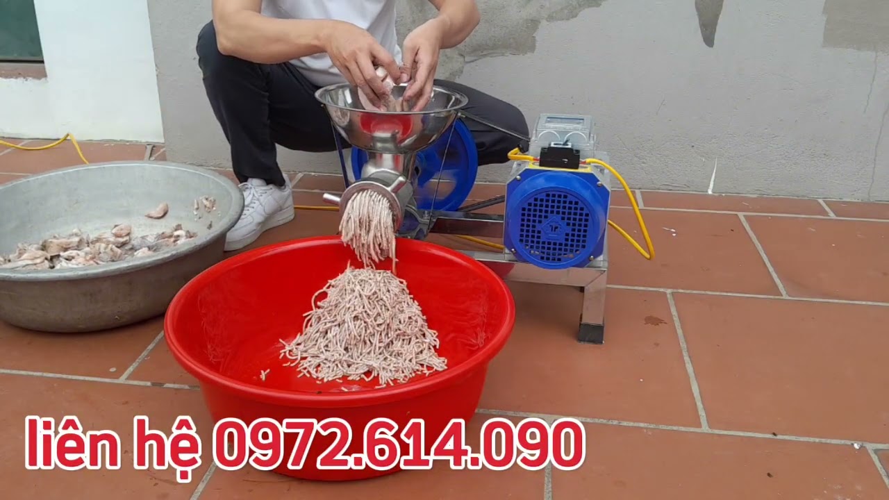 Máy Xay Chả Cá, Máy Xay Mỡ Đông, Máy Xay Xương, Xay Thịt, Đùn Cám Viên Đa Năng - Máy Đùn 32 Inox