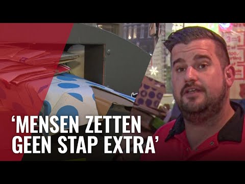 Vuilnismannen overrompeld door afval na Sinterklaas