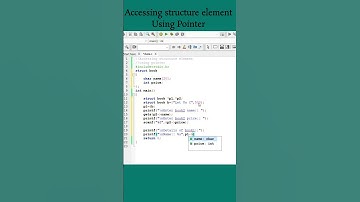 #111 Accessing structure element using pointer || struct data type || C Program #shorts #coding
