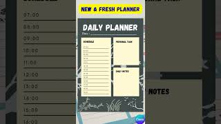 Daily Planner Printable | Digital Daily Planner PDF | Canva Template #shorts #planner #canvaplanner