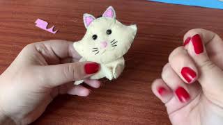 Hand made! Котик из фетра. Felt kitty. Part 5