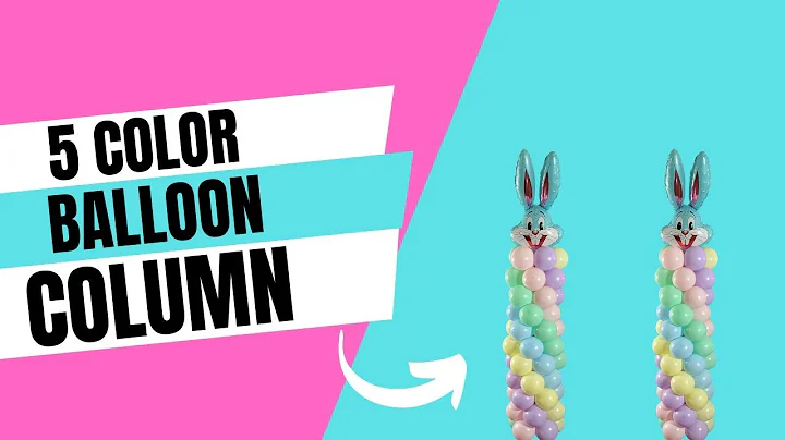 How To Make a 5 Color Spiral Balloon Column With Stand | Party Decoration Ideas #balloons #diy
