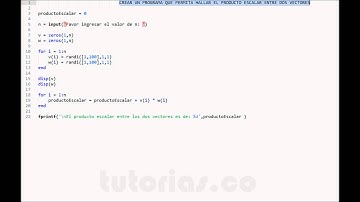 arrays – matLab (producto escalar vectores)