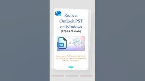 Outlook PST File Corrupt or Lost? Recover It Fast #outlooktips #pst #filerecovery