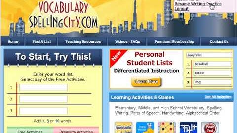 Writing for Students - VocabularySpellingCity