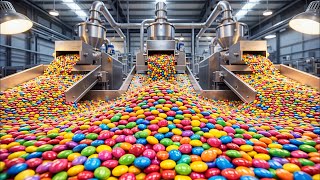 Inside a Chocolate Lentils Factory | Millions of M&M’s-Style Candies Made Every Day 🧐😋