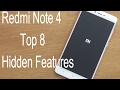 Top 8 Hidden Redmi Note 4 Features !! Tips & Tricks !! HINDI !!