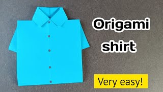 DIY paper shirt|How to make shirt with paper|Father's day craft|Father's day gift idea|Origami shirt
