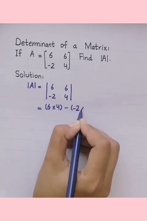Determinant of a Matrix Class 9