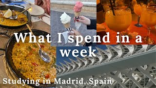 What I spend in a week studying abroad in Madrid, Spain!