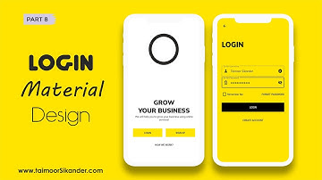 08 - Login UI Design Android Studio - Material Design Login UI - City Guide App