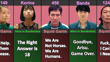 Last Words Before Death In Squid Game vs Alice In Borderland