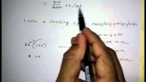 14 Comber Production Calculation