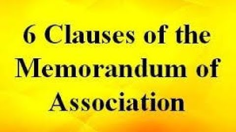 Class 11 Maharashtra Board Secretarial Practice #SP Chapter 4 Clauses of Memorandum of Association