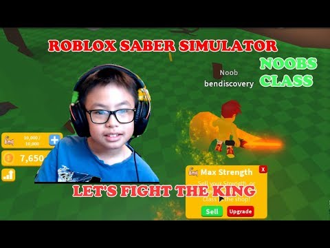 Roblox Saber Simulator 2 Noobs Try To Fight The King And The - roblox saber simulator new crown shop new saber new dna