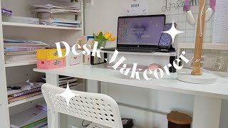 2024 Aesthetic desk makeover 💌 | IKEA , stationery organisation | Korean & Pinterest inspired