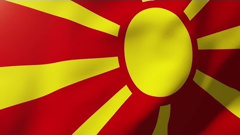 4K Macedonia flag waving in the wind. Looping sun rises style. Animation loop Stock video