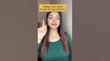 Create wing liner in 10 seconds😱 #eyeliner #makeup #makeupshorts #viral