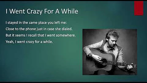 Keith Whitley - I Went Crazy For A While (Demo)