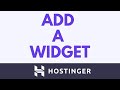 How To Add A Widget In Hostinger Website Builder | Embed Code Tutorial