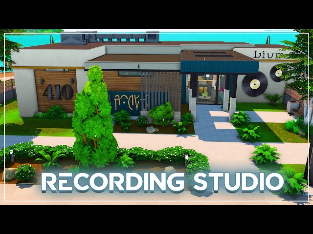 I built a Recording Studio in The Sims 4🎙️Golden Records Recording Studio class=