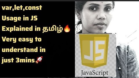 var, let, const – JavaScript Basics Explained in Tamil 🔥 Beginners Must Watch!