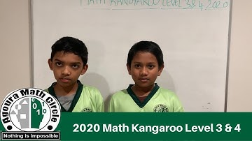 Math Kangaroo 2020 level 3 & 4 solutions presented by Sushant and Sylesh Sundaresan