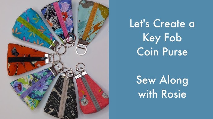 Key Fob Triangle Zipper Pouch - Free PDF 