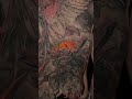 Impressive back piece tattoo 🤯Angel and demon battle over darkness and light #besttattoos #inked