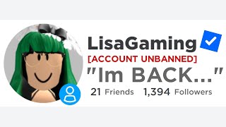 Did Roblox Just UNBAN This Youtuber?... (LisaGaming Is BACK)